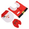3Pcs Santa Toilet Seat Cover Rug Water And Tank Cover