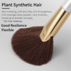 Enzo Ken Large Fan Brush Flexible Angled Fluffy Blusher Brush