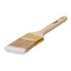 TRUPER Brocha cerdas sintéticas, mango madera,corte angular, 2-1/2' Truper