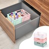 Jeffdad 3 Pack Pastel Crates, Collapsible Plastic Storage Baskets Mini