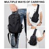 Sling Backpack bag for Men, Black Mini Anti Theft One