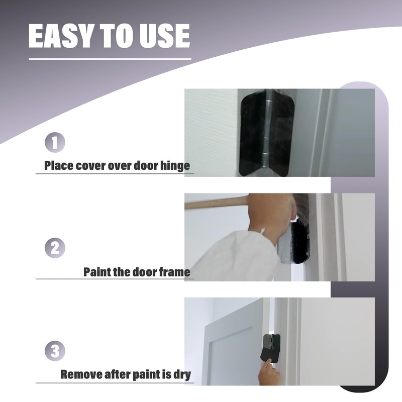 60 Pack 3.5" Magnetic Door Hinge Covers for Painting, Flexible