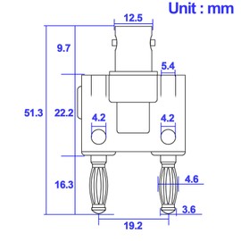onelinkmore BNC Female to Dual Banana Male Plug Jack Binding Posts RF Coaxial Adapter BNC to BNC Male Banana Coax Jack Splitter Connector Pack of 2