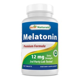 Best Naturals Melatonina 12mg 365 Tabletas Suplemento Nutricional Sin Gluten