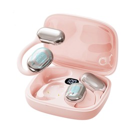MINISO MS162 AI Translation Earbuds Real Time, 3-in-1 Translator Earbuds 135 Language&Accents Bluetooth 5.4 Open Ear Headphones 50H Playtime for iOS & Android, Travel Business Learning (Pink)