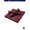 HISDERN Men's Bowtie, One-Touch Bowtie, with Chief, Adult, Weddings, Hook