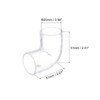 sourcing map 2Pcs Clear Elbow Fitting, 25mm/0.98" 2 Way Acrylic
