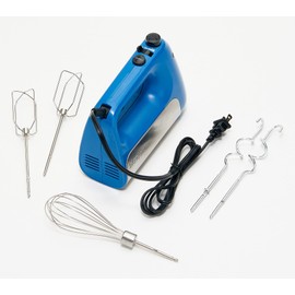 Blue Jean Chef Variable Speed Hand Mixer with Dough Hooks and Whisk