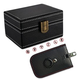 Faraday Box for Car Keys, Faraday Pouch for Car Keys, Car Keys, Signal Blocking Box, Anti-Theft Car Key Box, RFID Signal Blocking Pouch with Airtag Cover, Anti-Theft Signal