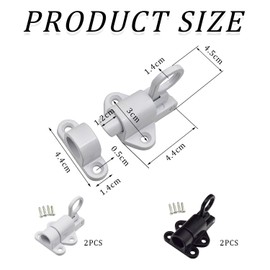 4-piece automatic spring latch with 4-piece nails, home accessories, suitable for windows, cupboards, tool boxes and courtyard doors.