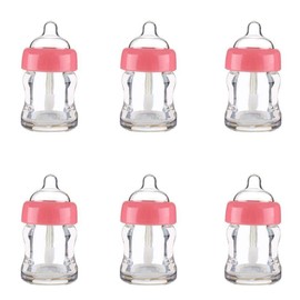6 Pieces Empty Lip Gloss Tubes Reusable Lip Gloss Containers Milk Bottle Shaped Lips Gloss Tube 7 ml Empty Refillable Lips Gloss Bottles DIY Cosmetics Lipstick Containers, Pink