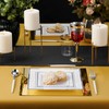 Gold Disposable Plates Set For 50 Guest - 350 Piece