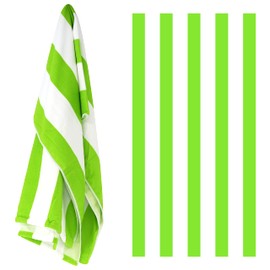 Large Microfibre Beach Bath Towel Lightweight Sports Travel Gym Summer Towels (Green Stripes)