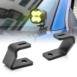 F150 A-pillar Bracket Hood Light Mount Brackets Pillar Pods Mounts Hood Hinges LED Work/Cube Light Mount Brackets Compatible with 2017-2023 Ford F150, 2015-2023 Ford F-150