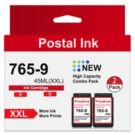 Vowdicua 765-9 Red Ink Cartridge 2PK Replacement for Pitney Bowes 765-9 Red Ink Cartridge for SendPro C Auto DM300c DM400c DM450c DM475c Postage Meters, 45ML