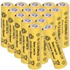 Yibatopow 16 Packs AA 300mAh Ni-CD 1.2V Rechargeable Batteries for