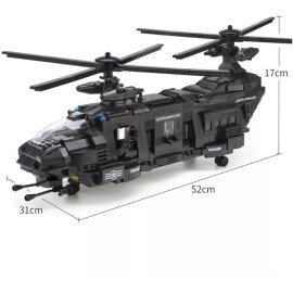 General Jim's Toys & Bricks Police Swat Team Helicopter Building Blocks Toy Set
