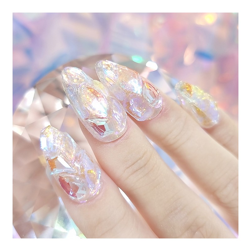 Ice full stone handmade nail tip - Points / 얼음알