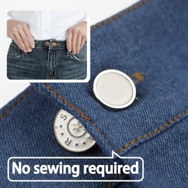 12PCS Button Extenders for Jeans Pants Button Extender for Men Adjustable Waist Extenders for Pants for Women No Sew Jeans Button Extender