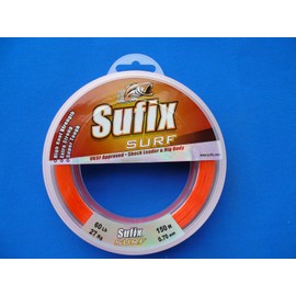 Sufix Surf Leader Orange Chalk Line 60lb 0.70 mm 150 M