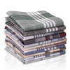 ARKBAODAN 12 pack Men's Handkerchiefs 100% Cotton 16 inch Large