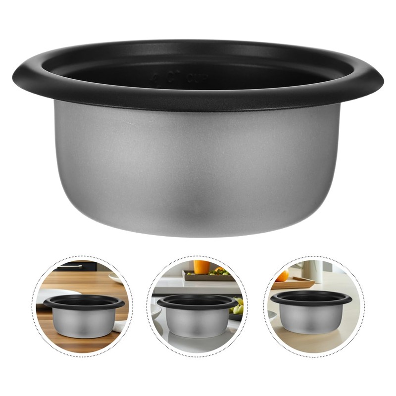 MOLUCKFU Rice Cooker Inner Pot Stainless Steel Non-stick Replacement Cooking