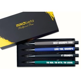 InnoBeta Grandpa Gifts, Ballpoint Pen Set of 4, Gift Ideas for Grandpa on Birthday, Christmas, Father's Day