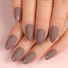 Artquee Brown Almond Press on Nails Short Fake Nails with