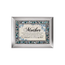 Cottage Garden Mother Your Loving Gentle Ways Brushed Silvertone Jewelry Music Box Plays Wind Beneath My Wings