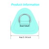 4 Pack Stainless Steel D-Ring Triangle Patch with 2.5m Black