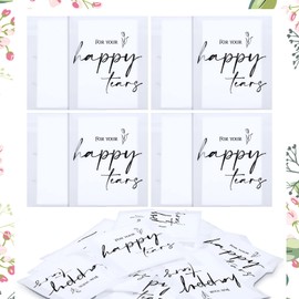 Happy Tears Tissue Packs for Wedding 3 Ply Wedding Tissues for Guests Travel Size Bulk Individual Facial Wedding Tissues Welcome Bag Stuffers Gift Bride and Groom Mother Daughter (180 Pack)