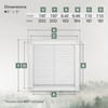 Vent Systems 6" x 6" Inch (Opening Dimensions) White Plastic