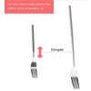 Retractable Fork 1PCS,22 to 65 cm Retractable Stainless Steel Long