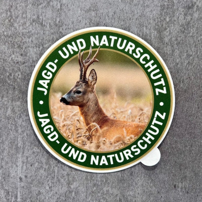 Hunting Sticker Premium Film "Hunting and Nature Protection" Roebuck with