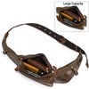 LUUFAN Leather Waist Bag for Men and Women, Outdoor Messenger