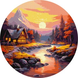 Ideyka Painting by Numbers kit Mountain panorama KHO-R1020