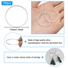 Ximalun 100Pcs Silver Earring Hoops for Jewelry Making, 35mm Round
