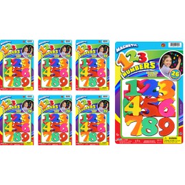 123 Magnetic Numbers (6 Pack 156 Numbers) by JA-RU. Fridge Jumbo Plastic Number Magnets for Kids and Toddlers. Fun Refrigerator Counting Games and Learning Toy Classroom Must Haves. 1405-Numb-6s