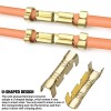 Suzoye 100 Pieces U Shape Copper Ring Terminals Crimp Wire