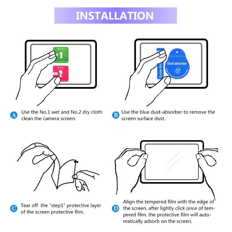 Macolink Tempered Glass Screen Protector for Olympus PEN-F, OM-D E-M1,