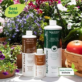Spray N Grow Perfect Blend Kit Medium Set of 3 Complete Nutrition Micronutrients Perfect Fertilizer Coco Wet Made in USA Organic Gardening
