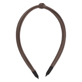 VOCOSTE Thin Headbands for Women, Leather Head Bands for Women's Hair, Cute Knotted Womens Headbands Kont Hair Band, Fashion Hair Accessories for Women, Brown