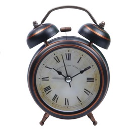 DOXLIO Despertador Ruidoso, Reloj Despertador Analógico Retro, con Luz Nocturna. Reloj Despertador Análogo de Doble Campana, Ideal para Personas Que Duermen Mucho (Retro)