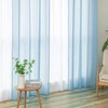 MIULEE Sheer Voile Curtain with Eyelets, Christmas Decoration, Transparent Look