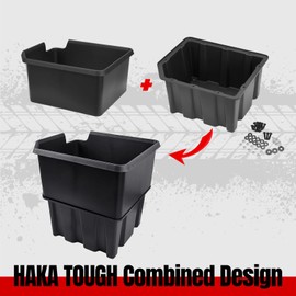 HAKA TOUGH Under Seat Storage Box for Polaris Ranger XP 1000 Accessories 2018-2024, Combined Underseat Tool Box Storage Bin for Polaris Ranger XP 1000 / Crew XP 1000 without door, Replace #2882910