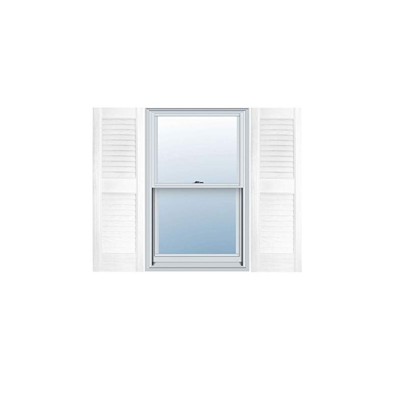 BUILDER'S CHOICE EVL12047WH Shutters, 12" x 47", White