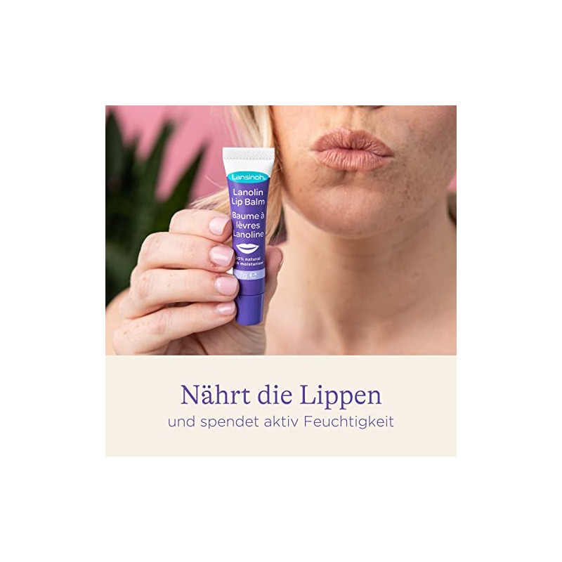 Lansinoh Lanolin Lip Balm - Soothes and Protects Dry &