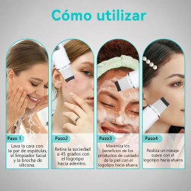 Cepillo Facial Ultrasónico Audishako para Limpieza Profunda y Exfoliación de Piel