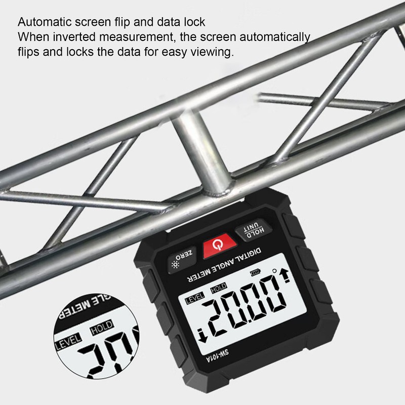 Digital Angle Finder 4 X 90 Deg Magnetic Auto Screen