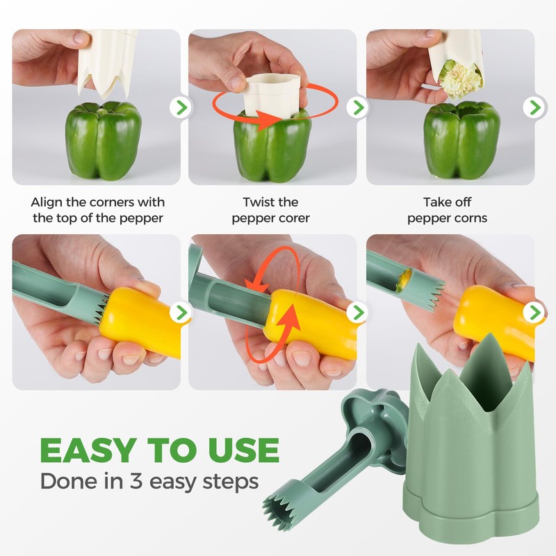 3 Pack Pepper Seed Corer Remover, 2026 Upgraded 2 in